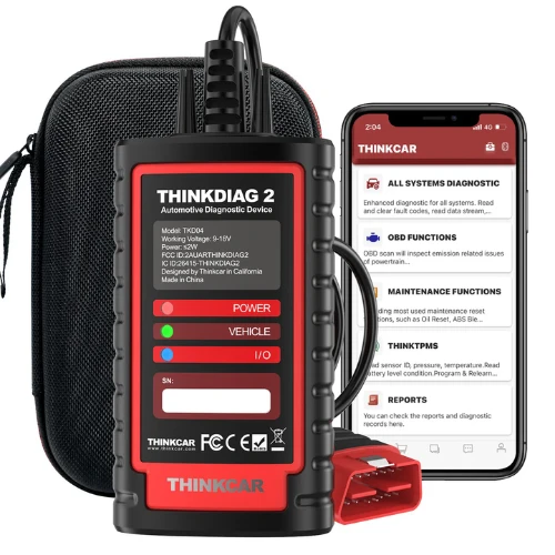 Thinkdiag 2 Full System Bidirectional Control Diagnostic Scanner with CAN-FD Protocol Support ECU Coding Tool  1 Year Free Update